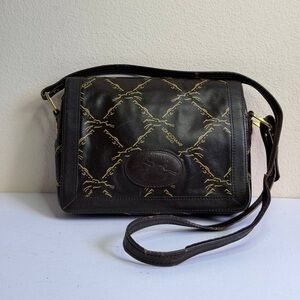 Vintage Longchamp Crossbody Bag Horse Logo Pattern